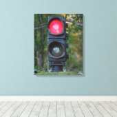 Antiek GRS FA Railroad Signal Gedrukt Canvas Afdruk (Insitu (Houten vloer))