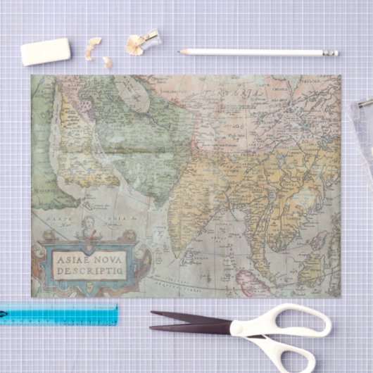 Antiek Grunge  Map Tissuepapier (Craft)