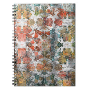 Antiek Grunge  Oud handgemaakt woltapijt Sh Notitieboek