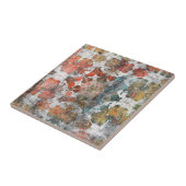 Antiek Grunge  Oud handgemaakt woltapijt Sh Tegeltje (Zijkant)