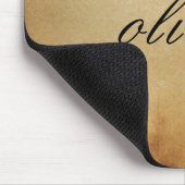 Antiek grunge  parchment NAME mousepad Muismat (Hoek)