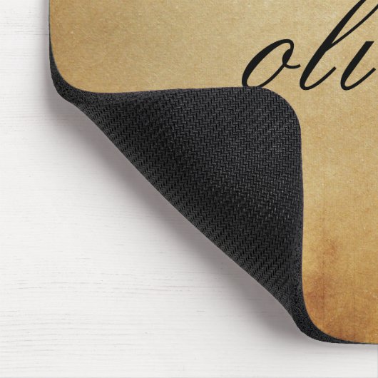 Antiek grunge  parchment NAME mousepad Muismat (Hoek)
