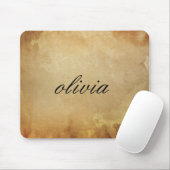 Antiek grunge  parchment NAME mousepad Muismat (Met muis)