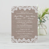 Antiek haakkant en jute kaart (Staand voorkant)