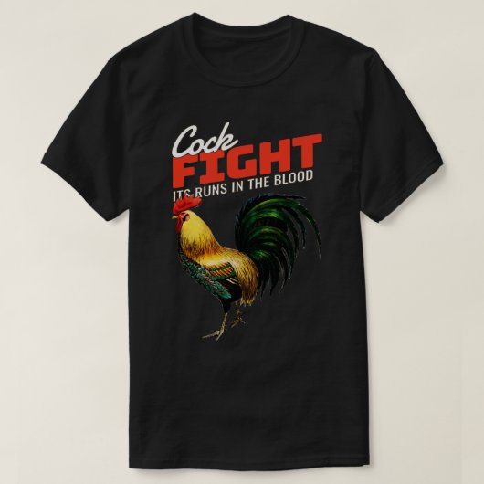 Antiek haan schilderij t-shirt (Design voorkant)