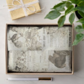 Antiek haan tuinbouw advertenties Ephemera beige Tissuepapier (Geschenk)