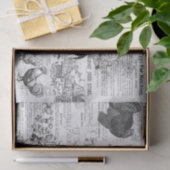 Antiek haan tuinbouw advertenties Ephemera grijs Tissuepapier (Geschenk)