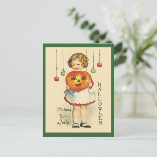 -Antiek Halloween Design Briefkaart JOL (Staand voorkant)