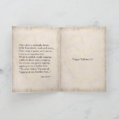 Antiek Halloween   ~Edgar Allan Poe Kaart (Binnen)