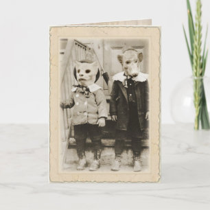 Antiek Halloween   ~Edgar Allan Poe Kaart