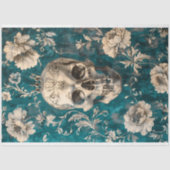 Antiek Halloween Gothic Skeleton Skull Decoupage Tissuepapier (Voorkant)