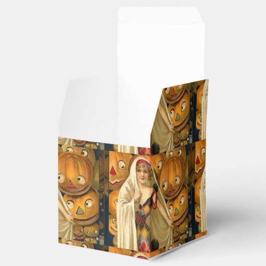 Antiek Halloween Jack O Lantern kostuum vrouw Bedankdoosjes (Geopend)