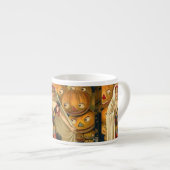 Antiek Halloween Jack O Lantern kostuum vrouw Espresso Kop (Voorkant rechts)