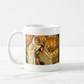 Antiek Halloween Jack O Lantern kostuum vrouw Koffiemok (Links)