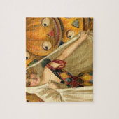 Antiek Halloween Jack O Lantern kostuum vrouw Legpuzzel (Verticaal)