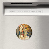 Antiek Halloween Jack O Lantern kostuum vrouw Magneet (Insitu (Vaatwasser))