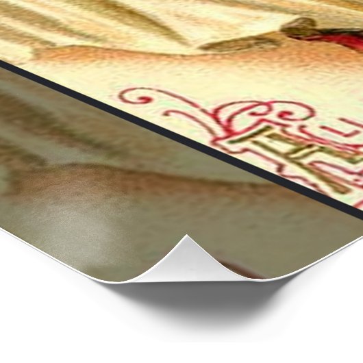 Antiek Halloween Jack O Lantern kostuum vrouw Poster (Hoek)