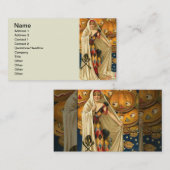 Antiek Halloween Jack O Lantern kostuum vrouw Visitekaartje (Voorkant / Achterkant)