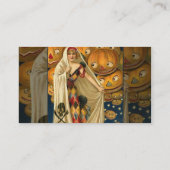 Antiek Halloween Jack O Lantern kostuum vrouw Visitekaartje (Achterkant)