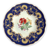 Antiek hand beschilderd China Kijk kobalt blauw Keramische Knop (Voorkant)