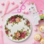 Antiek Hand geschilderd Limoges China Papieren Bordje (Feest)