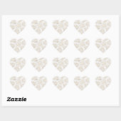 Antiek Handgemaakte Tatting Custom Hart Sticker (Vel)