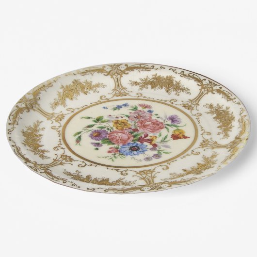 Antiek handgeschilderde Limoges China papier Bord (Gekanteld)