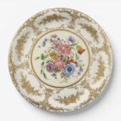 Antiek handgeschilderde Limoges China papier Bord (Voorkant)