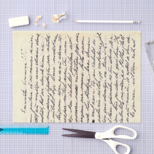 Antiek handgeschreven brief Tissuepapier (Craft)