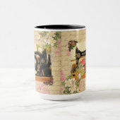 Antiek handkruknaaimachines en -noties mok (Midden)