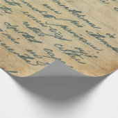 Antiek handschrift Letter-11 Cadeaupapier (Hoek)