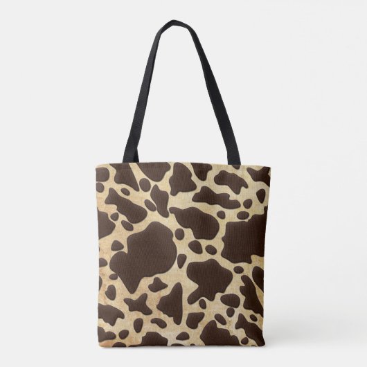 Antiek handvat Initiaal afdrukken in bruin en gou Tote Bag (Achterkant)