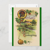  Antiek Happy Thanksgiving Briefkaart (Voorkant / Achterkant)