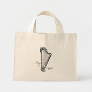Antiek Harp Tiny Tas met aangepaste naam