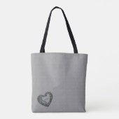 Antiek hart tote bag (Achterkant)