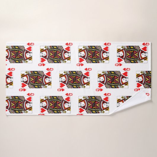 Antiek hartenkoningin badhanddoek (Badhanddoek)