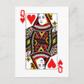 Antiek hartenkoningin briefkaart (Voorkant)