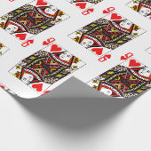 Antiek hartenkoningin cadeaupapier (Hoek)