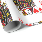 Antiek hartenkoningin cadeaupapier (Rol Hoek)