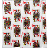 Antiek hartenkoningin douchegordijn (Voorkant)