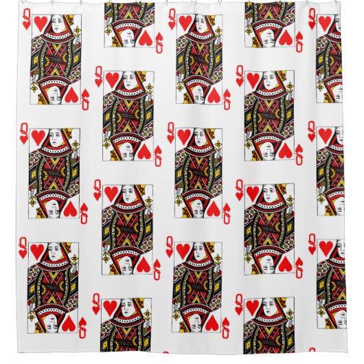 Antiek hartenkoningin douchegordijn (Voorkant)