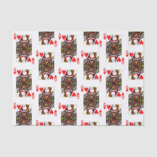 Antiek hartenkoningin tissuepapier