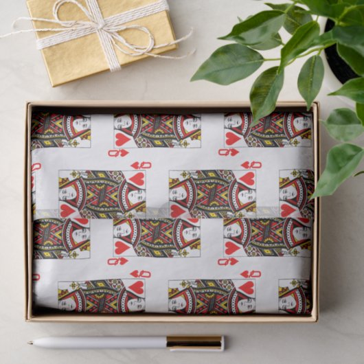 Antiek hartenkoningin tissuepapier (Geschenk)