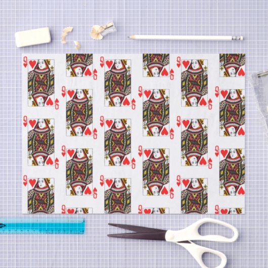 Antiek hartenkoningin tissuepapier (Craft)