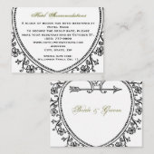 Antiek Heart Hotel Accommodatie-kaarten invoegen Informatiekaartje (Voorkant / Achterkant)