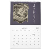 Antiek hebben moderne Mannen en kleurrijk Kalender (Jan 2027)