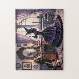 Antiek heks bij Vanity Gothic Academia Legpuzzel