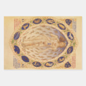 Antiek hemelse zodiakkaart,  astrologie inpakpapier vel (Voorkant 3)