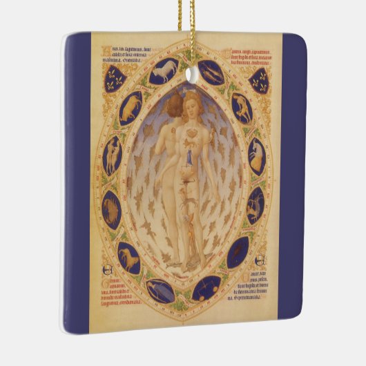 Antiek hemelse zodiakkaart,  astrologie keramisch ornament (Rechts)