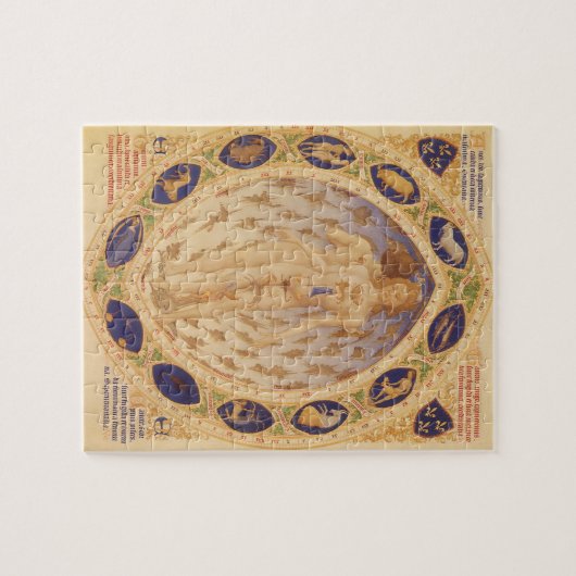 Antiek hemelse zodiakkaart,  astrologie legpuzzel (Horizontaal)